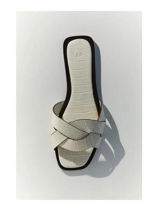 H&M White Braided Slide Sandals - Picture 2 of 4